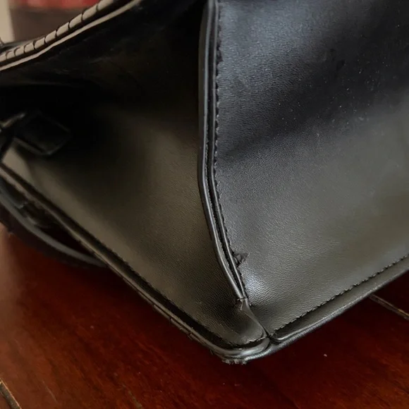 Aldo Black Structured Satchel - Picture 11 of 15